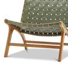 Casey Woven Cowhide Leather Lounge Chair